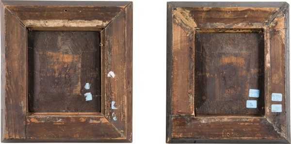 Auktion 150<br>PARR GEMÄLDE: BAUER, LAUTE SPIELEND / FRAU, EIN BUCH LESEND