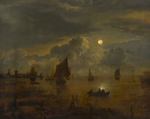 Auction 150<br>FLUSSLANDSCHAFT MIT FISCHERN BEIM ABENDLICHT