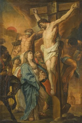 Auktion 150<br>KREUZIGUNG JESU, GROSSFORMATIGE KOMPOSITION