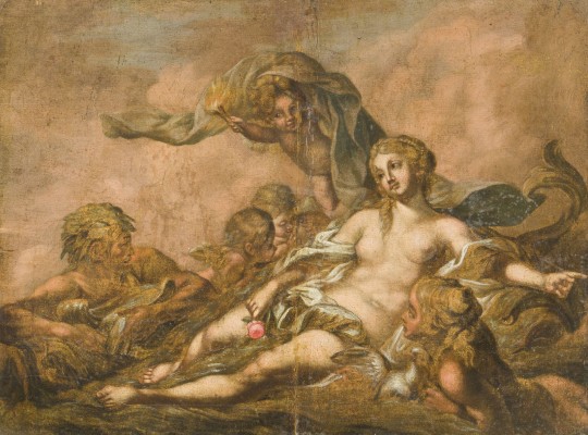 Auktion 150<br>ÖLSTUDIE ZU EINER GROSSEN KOMPOSITION DER GEBURT DER VENUS