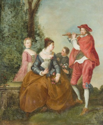 Auction 150<br>GALANTE SZENE MIT FLÖTENSPIELER