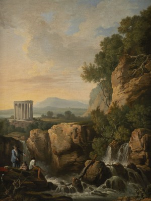 Auction 150<br>WASSERFÄLLE BEI TIVOLI MIT TEMPIETO UND BADENDEN