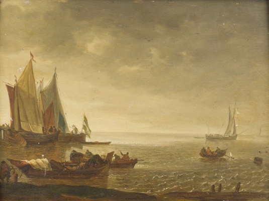 Auction 150<br>KÜSTENLANDSCHAFT MIT FISCHERBOOTEN