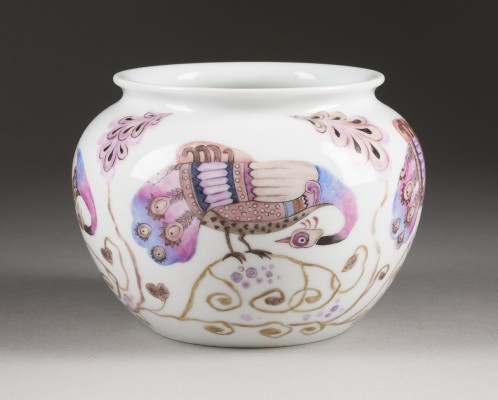 Bild VASE MIT PFAUEN