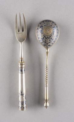 Auktion 151<br>NIELLO-GABEL UND NIELLO-LÖFFEL
