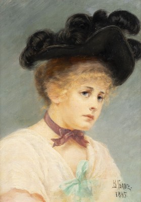 Auktion 151<br>PORTRAIT EINER JUNGEN DAME MIT FEDERHUT