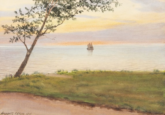 Picture SEGELSCHIFF IM MORGENGRAUEN