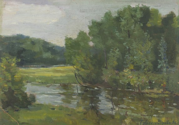 Picture 'SOMMERLANDSCHAFT MIT EINEM FLUSS'