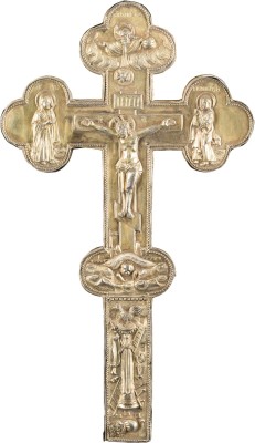 Picture FEINES VERMEIL-KRUZIFIX MIT DER KREUZIGUNG UND RANKENWERK