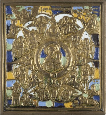 Picture BRONZE-IKONE MIT DER GOTTESMUTTER 'UNVERBRENNBARER DORNBUSCH'