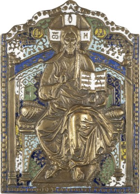 Picture BRONZE-IKONE MIT DEM THRONENDEN CHRISTUS