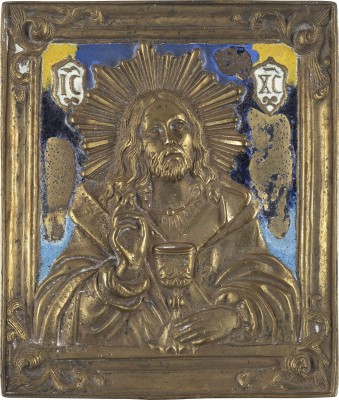 Picture BRONZE-IKONE MIT CHRISTUS UND DER EUCHARISTIE