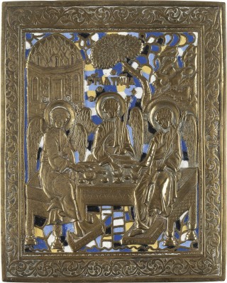 Picture BRONZE-IKONE MIT DER ALTTESTAMENTLICHEN DREIFALTIGKEIT
