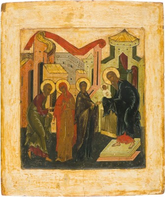 Bild IKONE MIT DER DARBRINGUNG CHRISTI IM TEMPEL