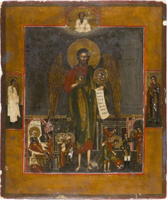 Picture IKONE MIT JOHANNES DEM VORLÄUFER MIT SZENEN SEINER VITA
