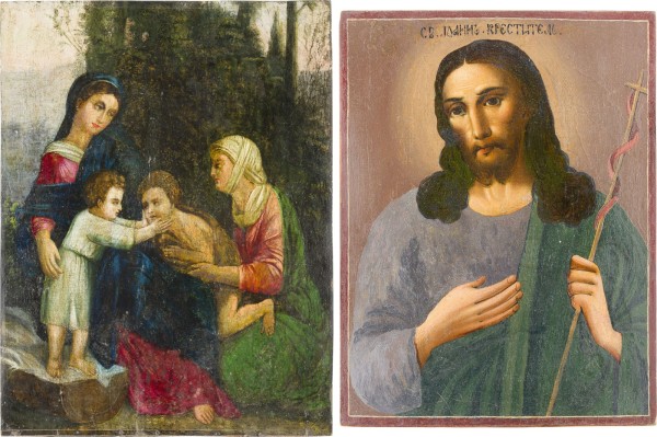 Auktion 151<br>ZWEI IKONEN MIT JOHANNES DEM VORLÄUFER
