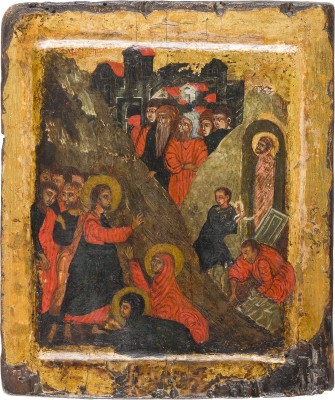 Picture BYZANTINISCHE IKONE MIT DER ERWECKUNG DES LAZARUS