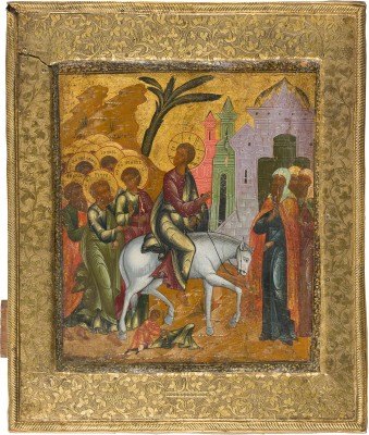 Picture IKONE MIT DEM EINZUG CHRISTI NACH JERUSALEM MIT BASMA