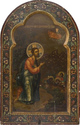 Auction 151<br>MONUMENTALE DATIERTE IKONE MIT CHRISTUS AM ÖLBERG