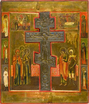 Bild STAUROTHEK-IKONE MIT DER KREUZIGUNG, DER KREUZABNAHME UND DER GRABLEGUNG CHRISTI