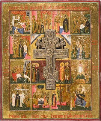 Picture STAUROTHEK MIT DER KREUZIGUNG CHRISTI UND HOCHFESTEN DES ORTHODOXEN KIRCHENJAHRES