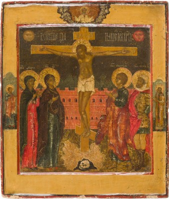 Picture FEINE IKONE MIT DER KREUZIGUNG CHRISTI