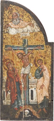 Auction 151<br>FLÜGEL EINES TRIPTYCHONS MIT DER KREUZIGUNG CHRISTI