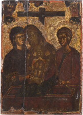 Bild SEHR FEINE UND GROSSE IKONE MIT DER BEWEINUNG CHRISTI
