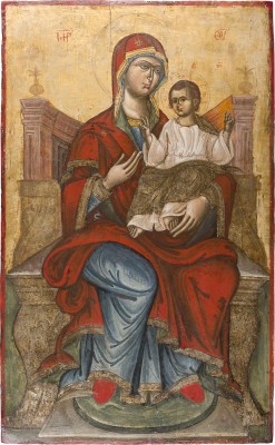 Picture MONUMENTALE IKONE MIT DER THRONENDEN GOTTESMUTTER