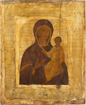 Bild SEHR FEINE IKONE MIT DER GOTTESMUTTER VON SMOLENSK (SMOLENSKAJA)