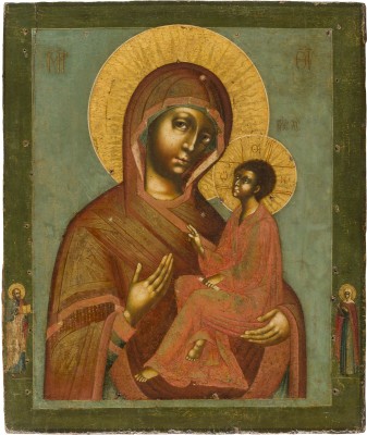 Auction 151<br>SEHR FEINE IKONE MIT DER GOTTESMUTTER VON TICHWIN (TICHWINSKAJA)
