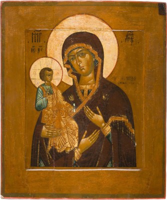 Bild FEINE IKONE MIT DER DREIHÄNDIGEN GOTTESMUTTER (TRICHEIROUSA)