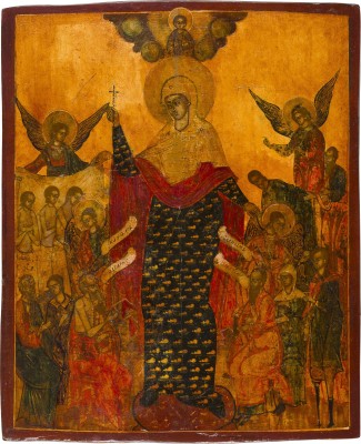 Bild IKONE MIT DER GOTTESMUTTER 'FREUDE ALLER LEIDENDEN'