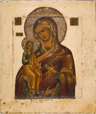 Bild KLEINE IKONE MIT DER DREIHÄNDIGEN GOTTESMUTTER (TRICHEIROUSA)