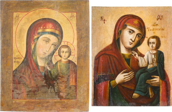 Auction 151<br>ZWEI IKONEN: GOTTESMUTTER VON TICHWIN UND GOTTESMUTTER VON KASAN