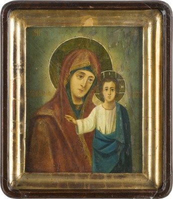 Picture IKONE MIT DER GOTTESMUTTER VON KASAN (KASANSKAJA) IM KIOT