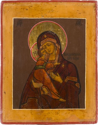 Bild KLEINE IKONE MIT DER GOTTESMUTTER VON WLADIMIR (WLADIMIRSKAJA)