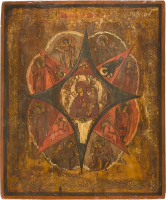 Bild GROSSE IKONE MIT DER GOTTESMUTTER 'UNVERBRENNBARER DORNBUSCH'