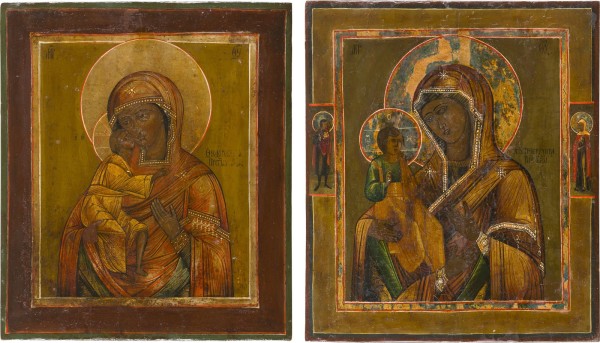 Auction 151<br>ZWEI IKONEN: DREIHÄNDIGE GOTTESMUTTER UND DER GOTTESMUTTER FEODOROWSKAJA