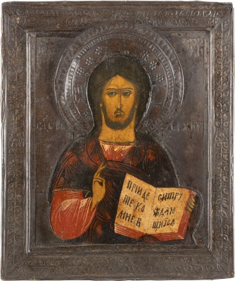 Bild IKONE MIT CHRISTUS PANTOKRATOR MIT RIZA