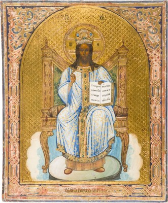 Bild KLEINE IKONE MIT DEM THRONENDEN CHRISTUS