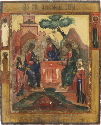 Picture GROSSE IKONE MIT DER ALTTESTAMENTLICHEN DREIFALTIGKEIT