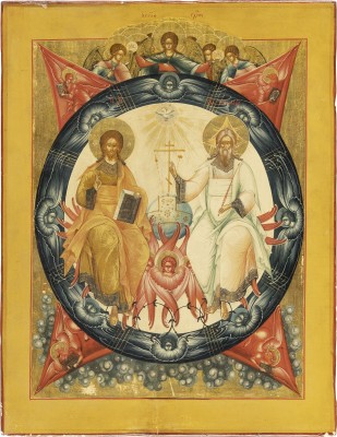 Picture GROSSE UND FEINE IKONE MIT DER NEUTESTAMENTLICHEN DREIFALTIGKEIT
