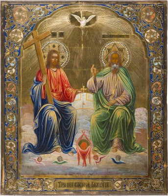 Picture FEINE IKONE MIT DER NEUTESTAMENTLICHEN DREIFALTIGKEIT