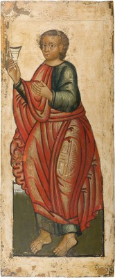 Auction 151<br>MONUMENTALE IKONE MIT EINEM PROPHETEN AUS EINER KIRCHEN-IKONOSTASE