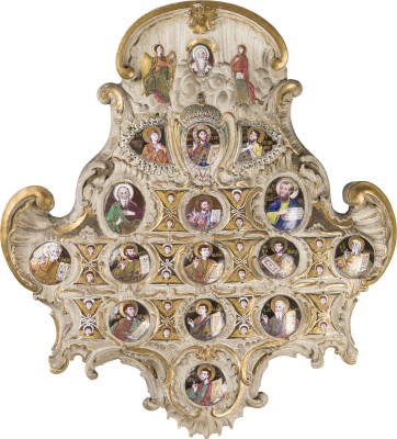 Picture SEHR SELTENE TAFEL MIT DEESIS UND DEN ZWÖLF APOSTELN