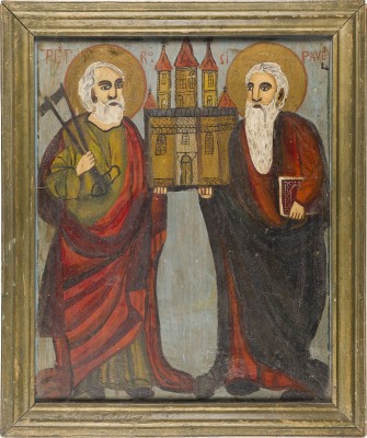 Picture MONUMENTALE IKONE MIT DEN APOSTELN PETRUS UND PAULUS AUS EINER KIRCHEN-IKONOSTASE
