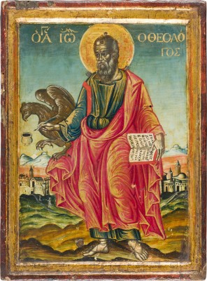 Picture FEINE UND KLEINE IKONE MIT DEM HEILIGEN JOHANNES DEM EVANGELISTEN