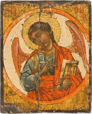 Picture KLEINE IKONE MIT DEM SYMBOL DES EVANGELISTEN MATTHÄUS