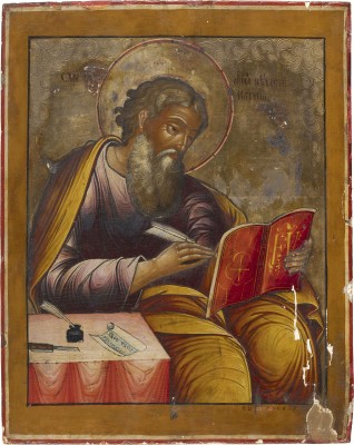 Picture GROSSE MONOGRAMMIERTE IKONE MIT DEM EVANGELISTEN MATTHÄUS